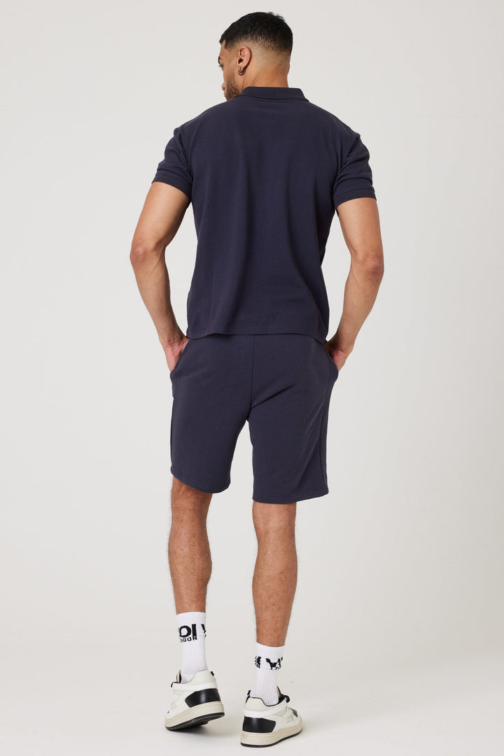 Buxton Street Polo T-Shirt & Shorts Set - Navy
