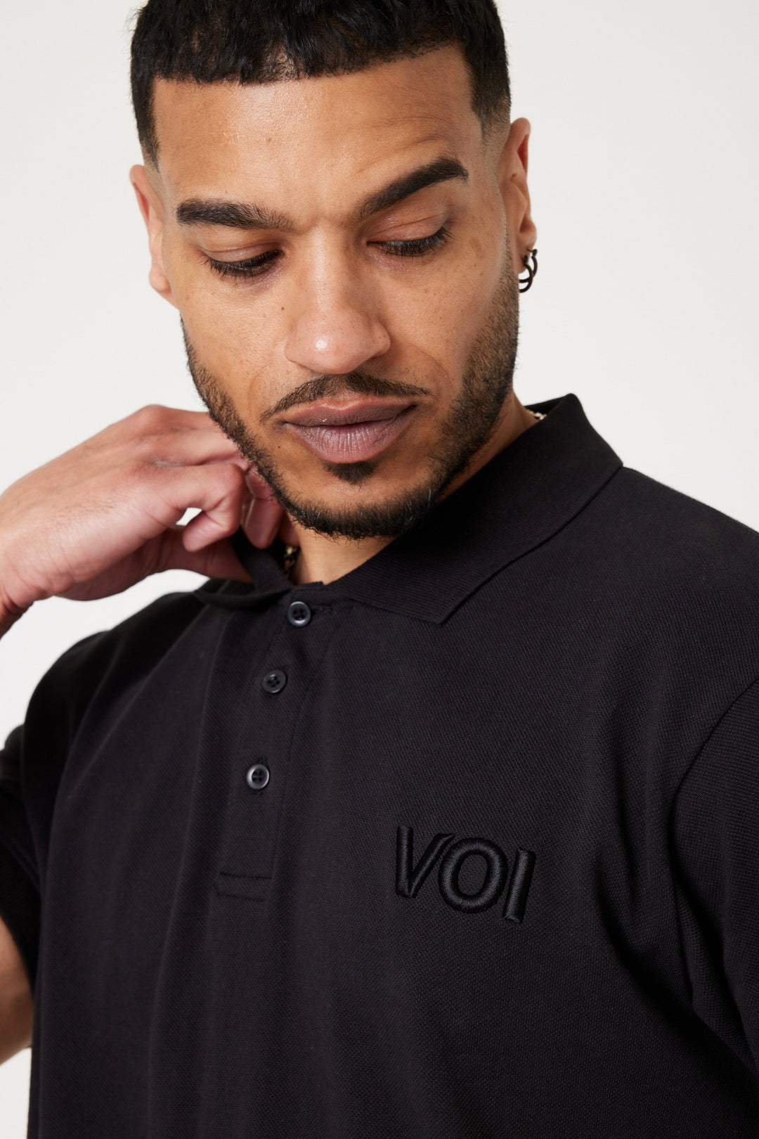 Buxton Street Polo T-Shirt & Shorts Set - Black