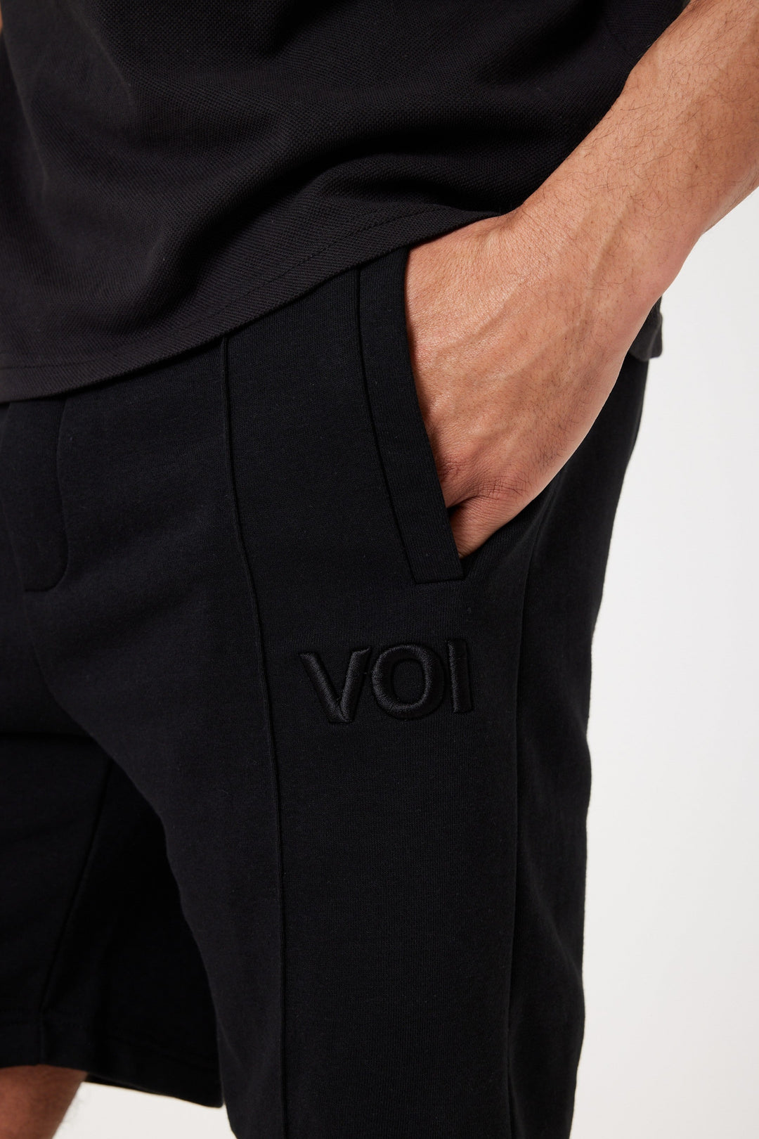 Buxton Street Polo T-Shirt & Shorts Set - Black