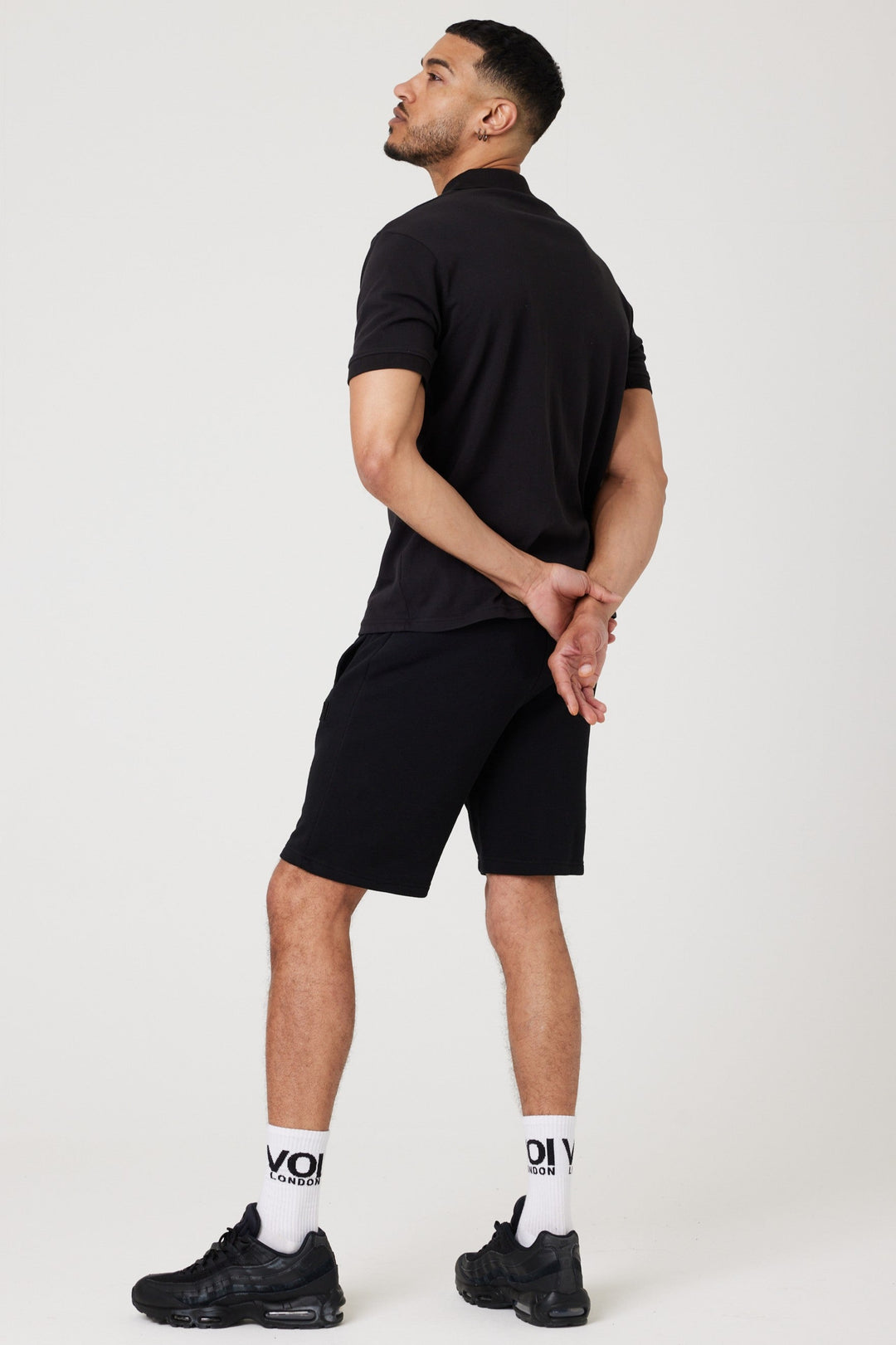 Buxton Street Polo T-Shirt & Shorts Set - Black