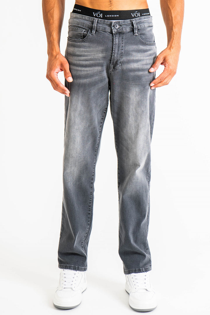 Howland Straight Fit Jeans- Grey