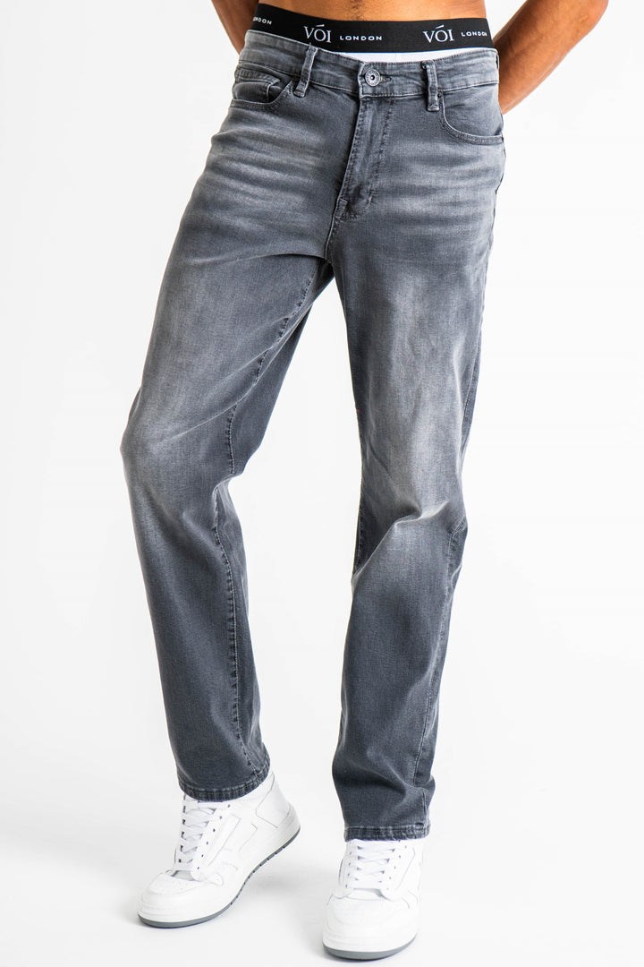 Howland Straight Fit Jeans- Grey