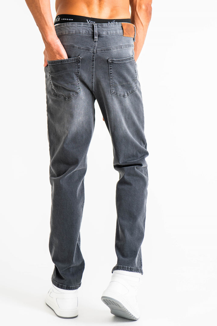 Howland Straight Fit Jeans- Grey