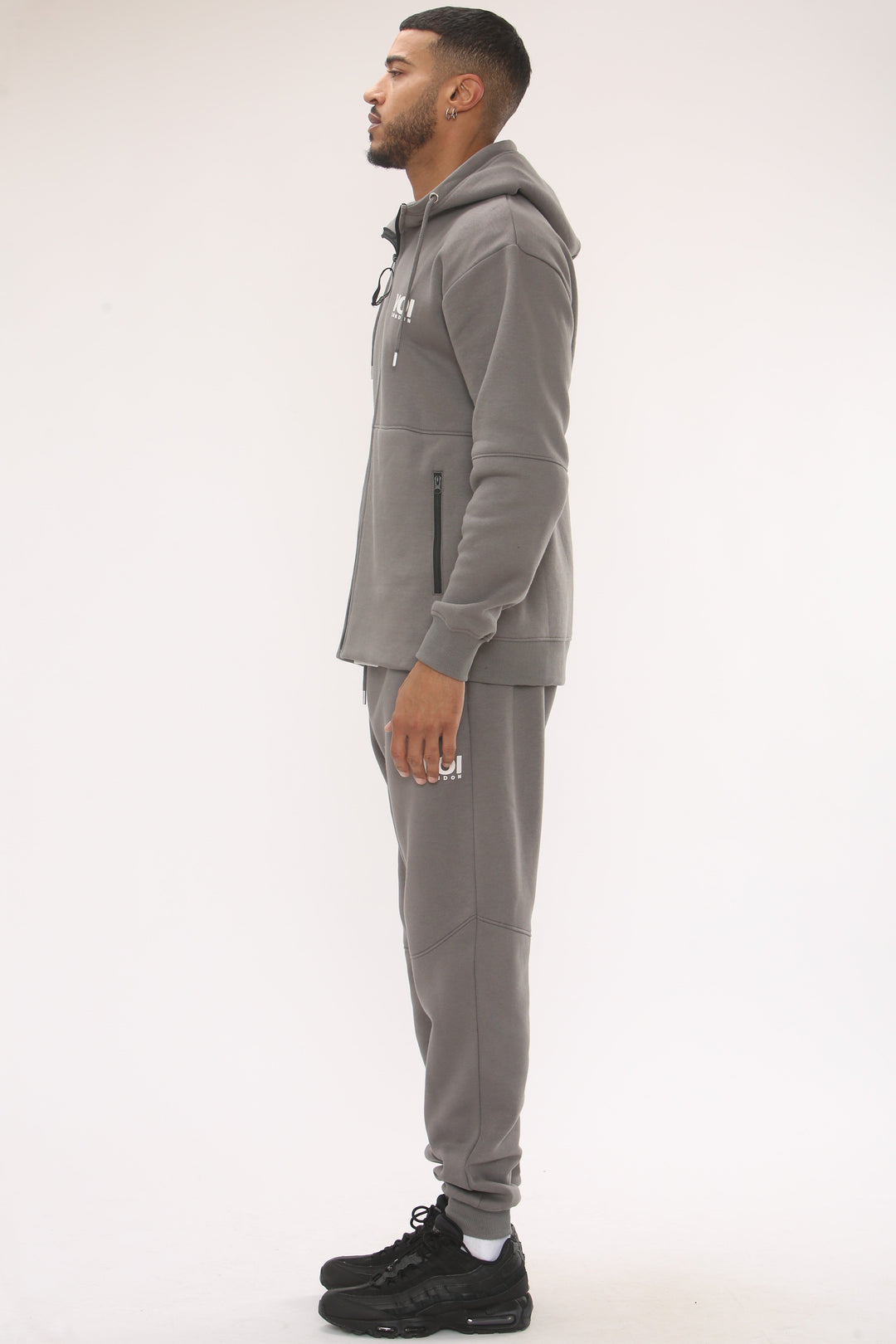 Arlo Zip Through Fleece Tracksuit - Pewter