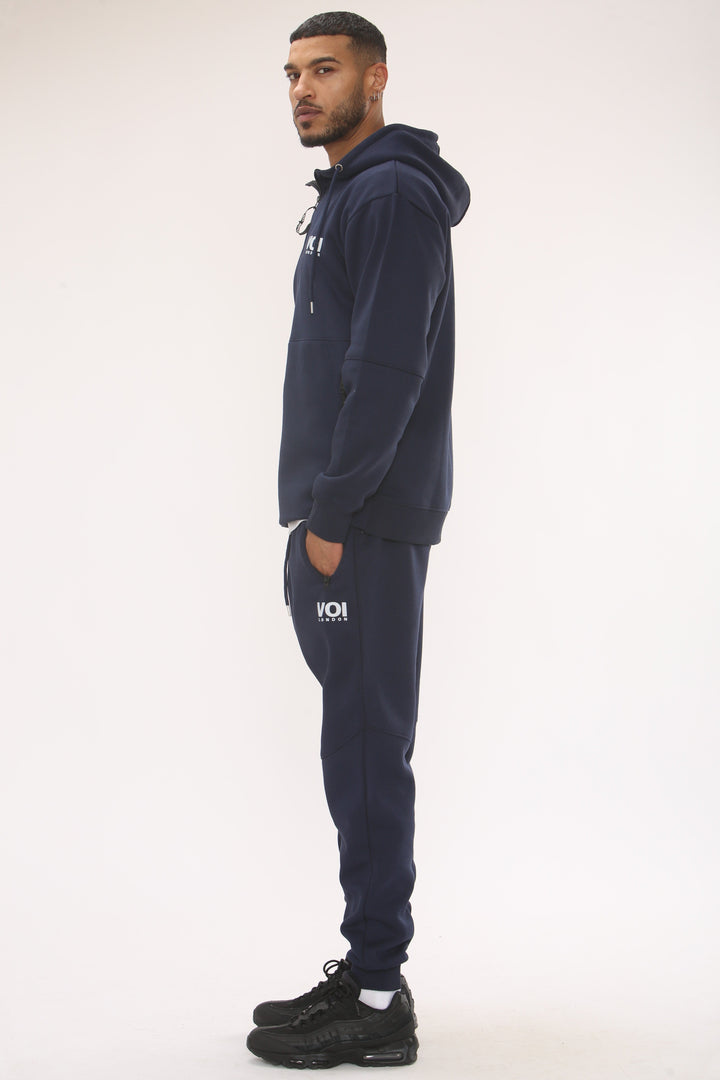 Arlo Zip Through Fleece Tracksuit - Navy