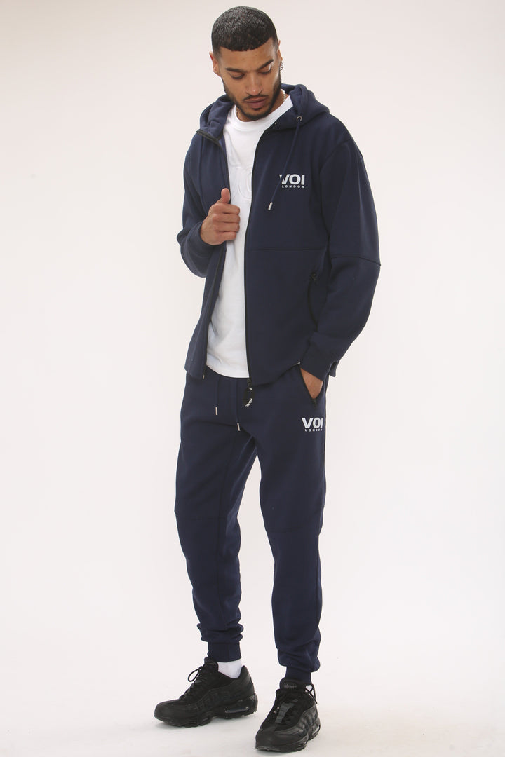 Arlo Zip Through Fleece Tracksuit - Navy