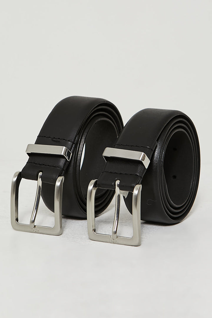 Swinton Leather Belt - Black