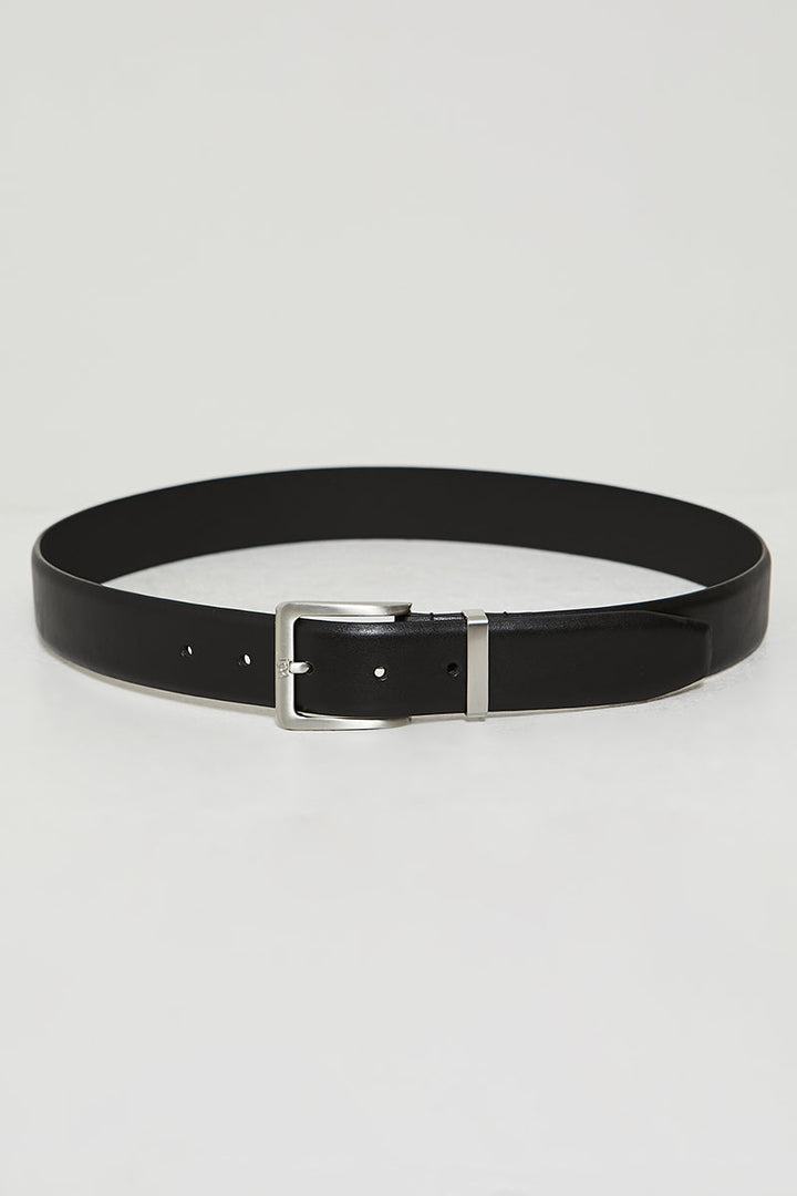 Swinton Leather Belt - Black