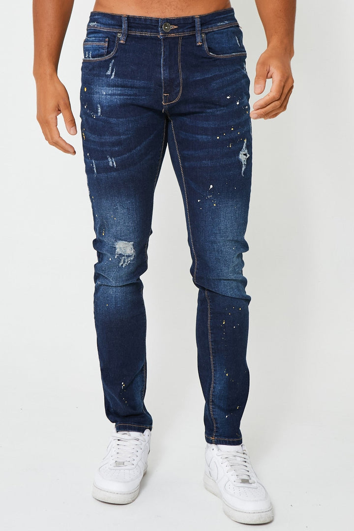 Hanger Lane Tapered Jean - Dark Blue