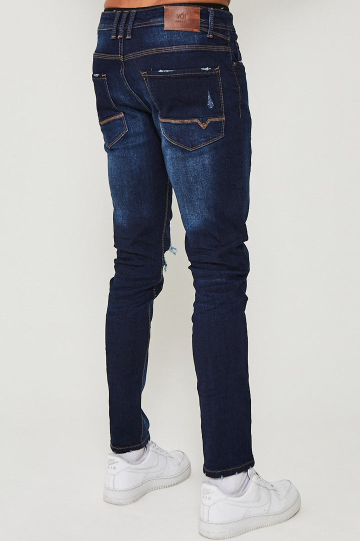 Holborn Tapered Jeans - Dark Blue