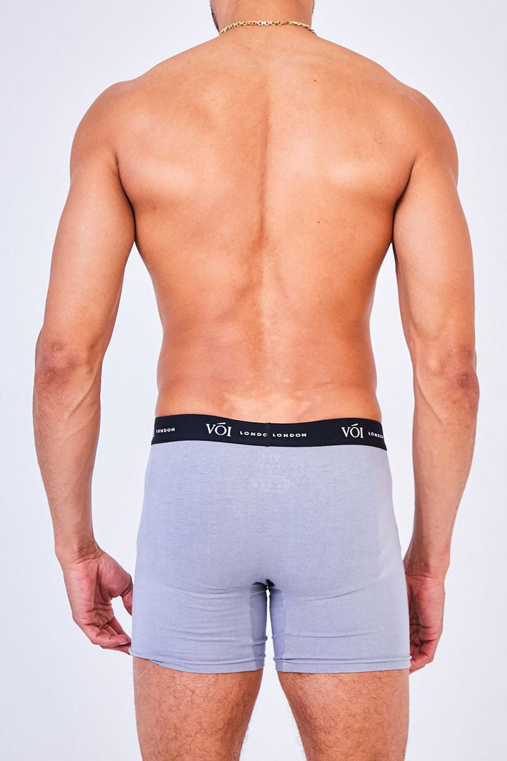 3 Pack Boxers - Black / Grey / White